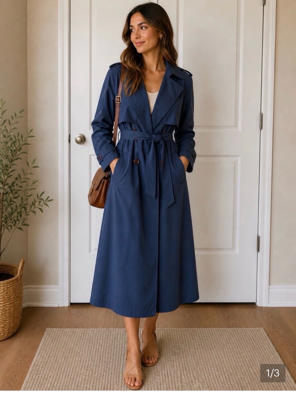 Vintage Trench Coat with Tie Belt